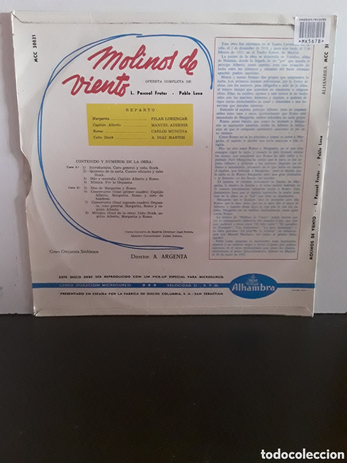 Discos de vinilo: A. D&iacute;az Martos &lrm;&ndash; Molinos de Viento - Foto 2