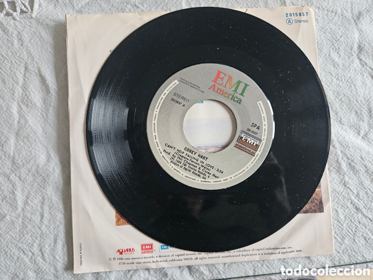 Discos de vinilo: COREY HART CANT HELP FALLING IN LOVE - Foto 2