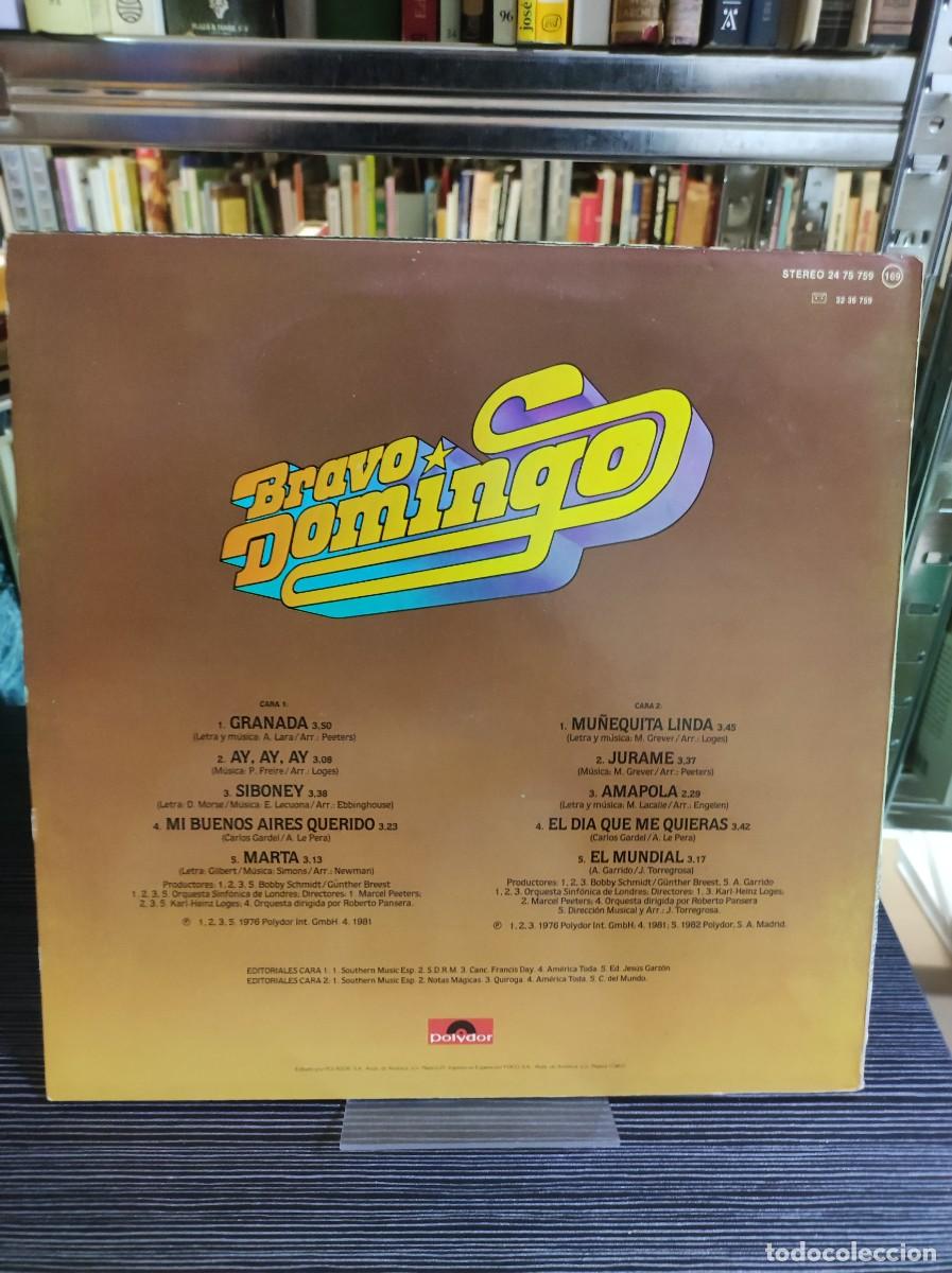 Discos de vinilo: Placido Domingo &ndash; Bravo Domingo - Foto 2