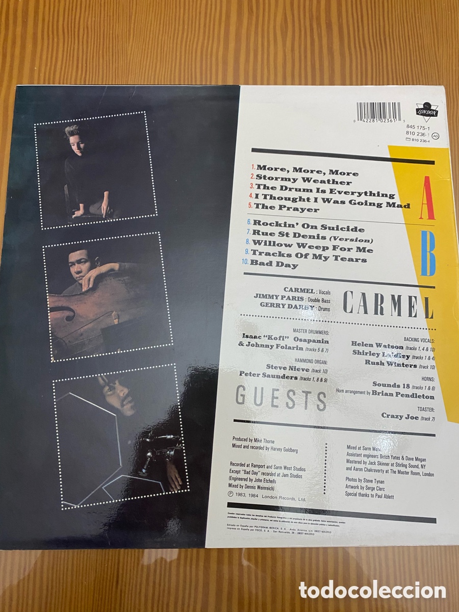 Discos de vinilo: Disco de Vinilo (LP) Carmel &ldquo;The Drum Is Everything&rdquo; - Foto 2