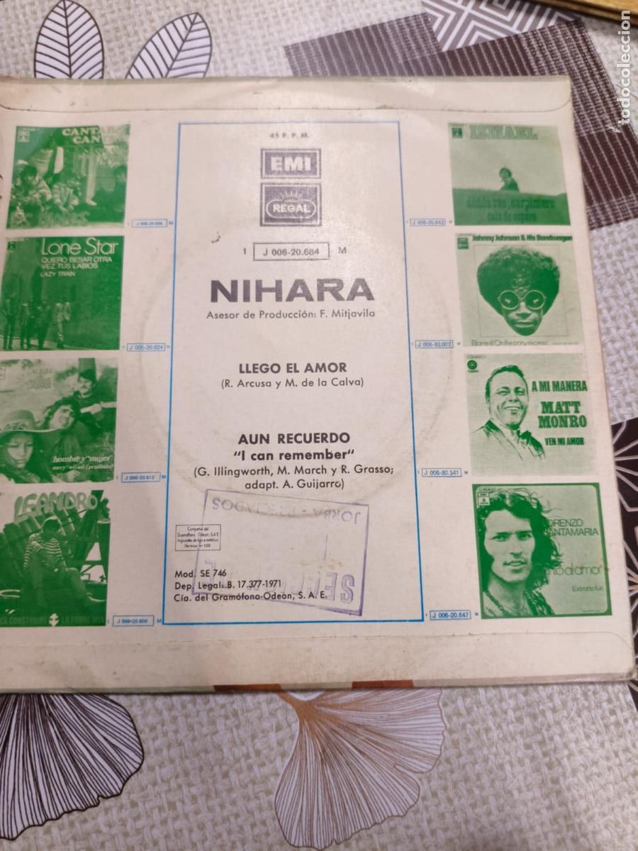 Discos de vinilo: NIHARA - CANCION DEL DUO DINAMICO - Foto 2