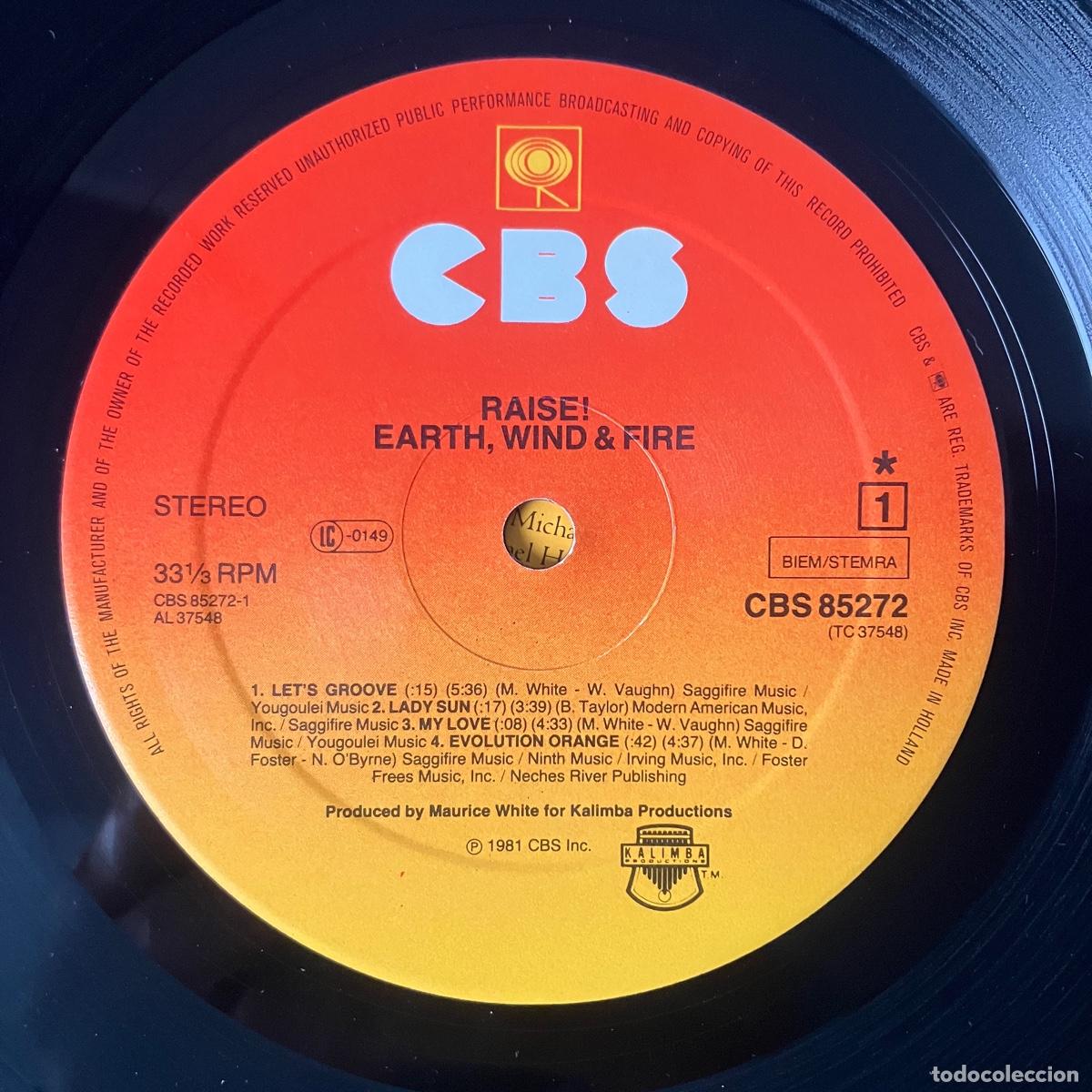 Discos de vinilo: Earth, Wind & Fire &lrm;&ndash; Raise!, Europe 1987 CBS - Foto 5