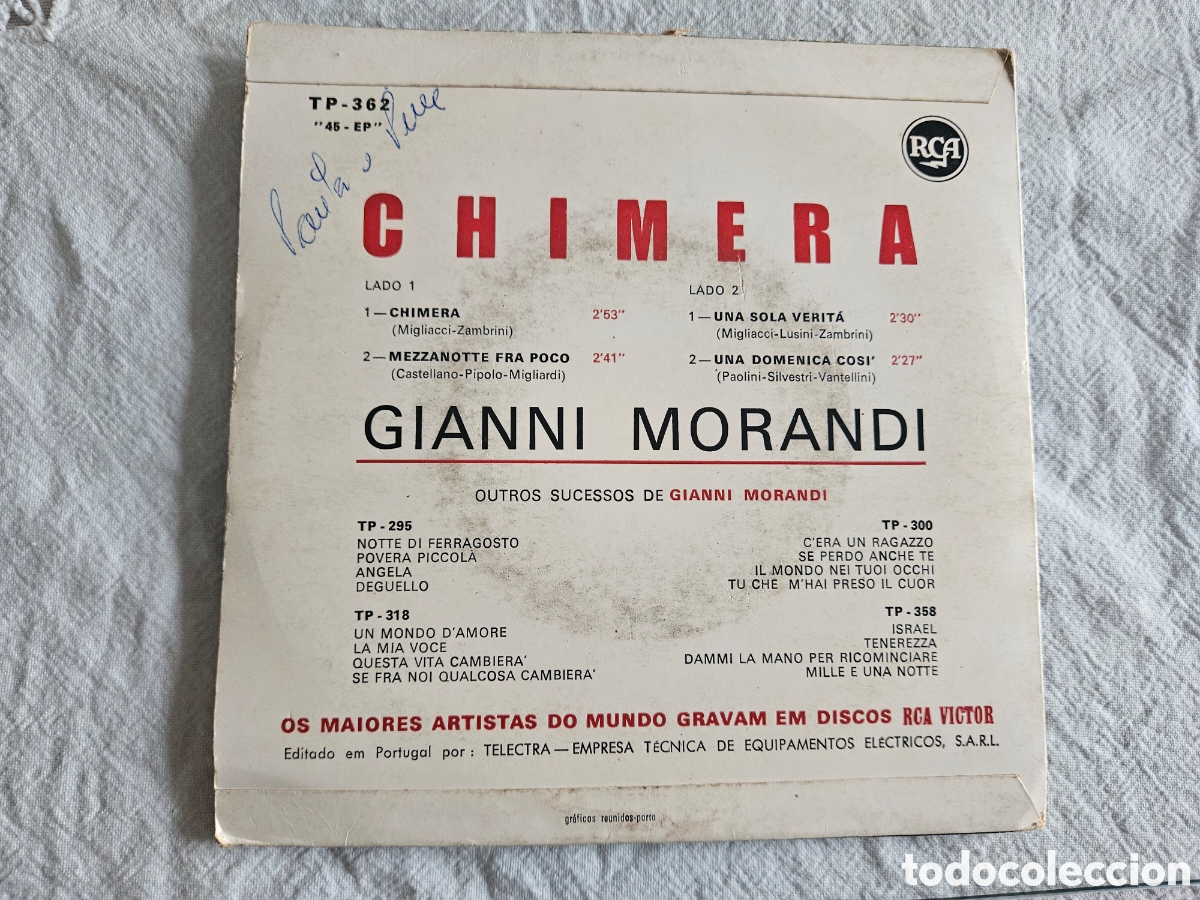Discos de vinilo: CHIMERA GIANNI MORANDI - Foto 3