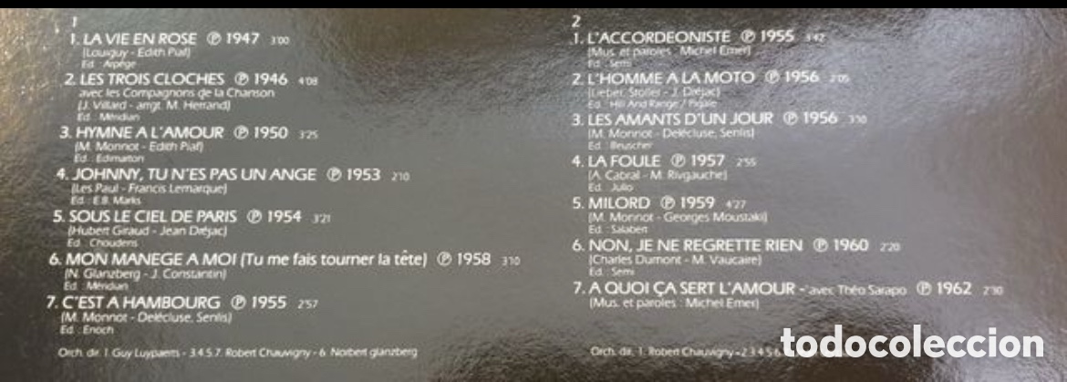Discos de vinilo: Vinilo LP Edith Piaf - Disque Dor - Foto 4