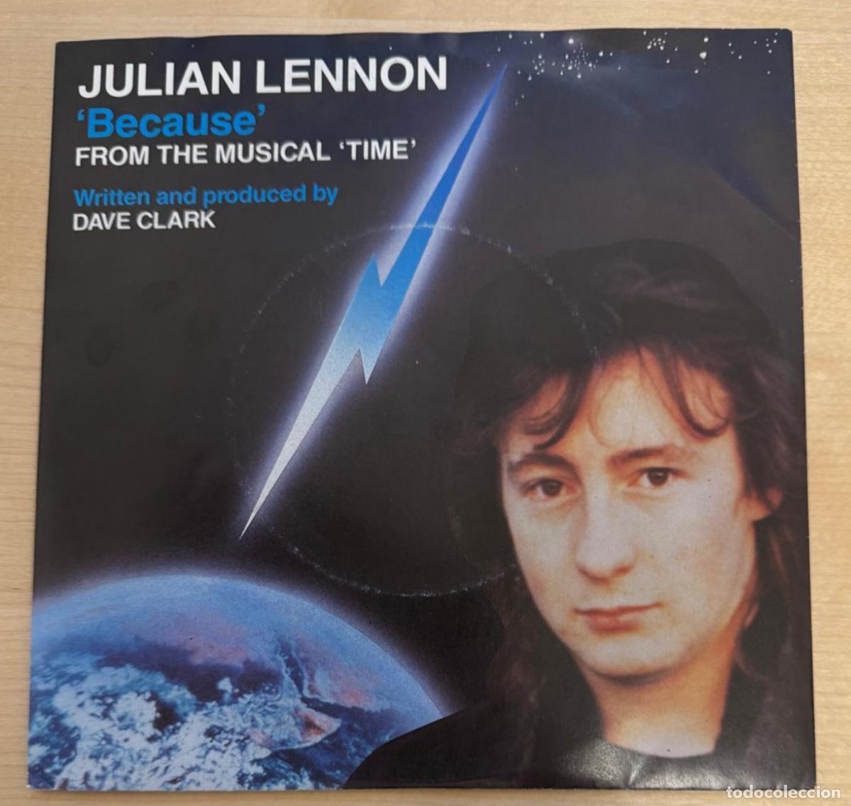 Discos de vinilo: JULIAN LENNON 45T BECAUSE VG++ EX - Foto 1