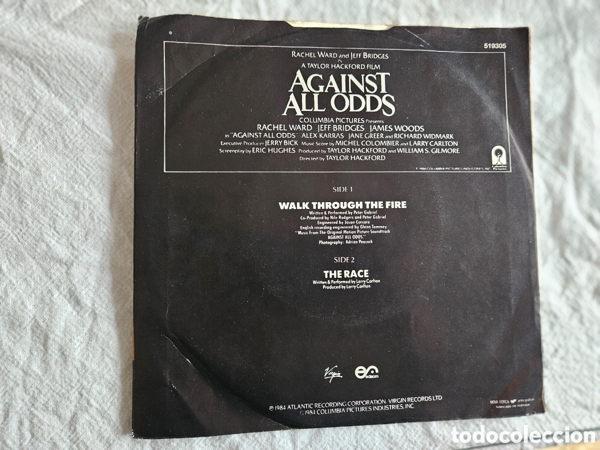 Discos de vinilo: Single Peter Gabriel Against all odds - Foto 3