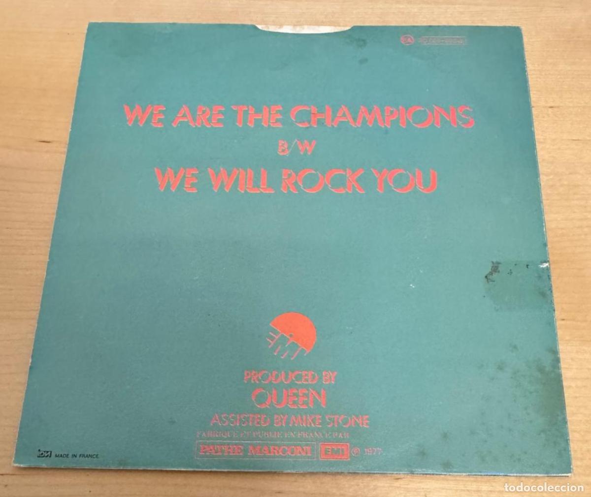 Discos de vinilo: Queen 45t We will rock you EX EX - Foto 3