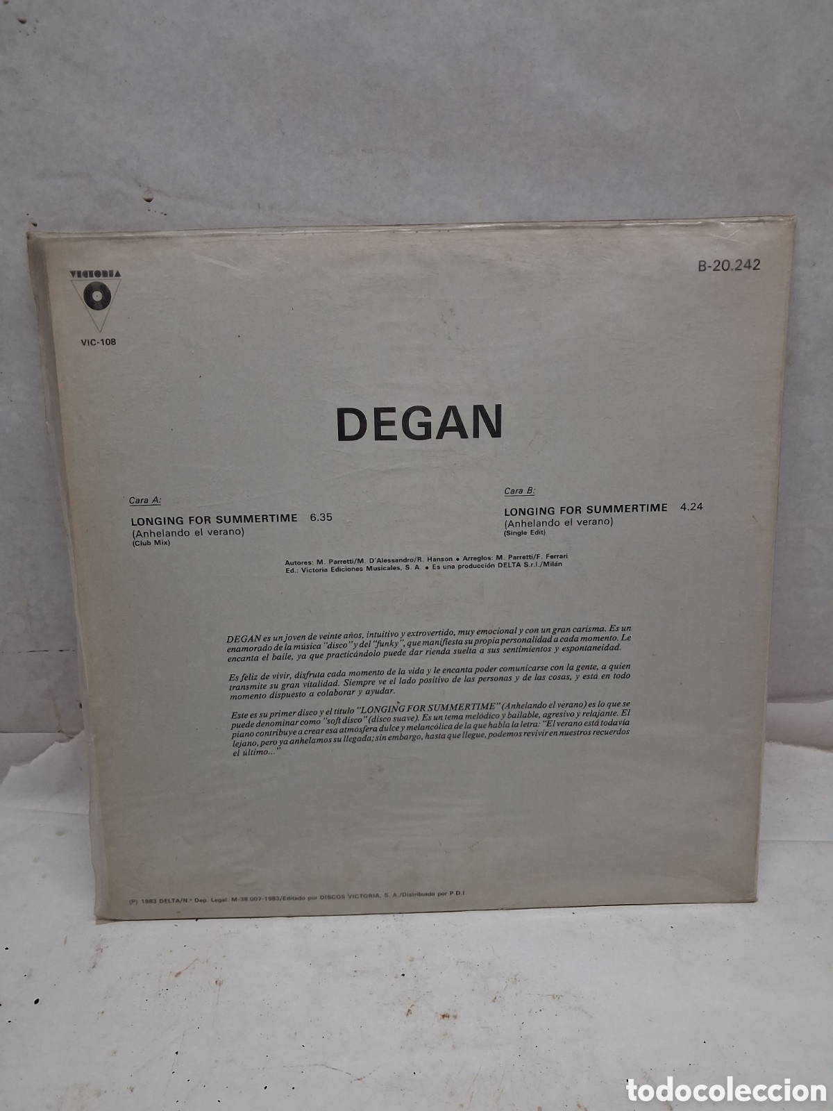 Discos de vinilo: Maxi Degan Longing for summertime - Foto 2
