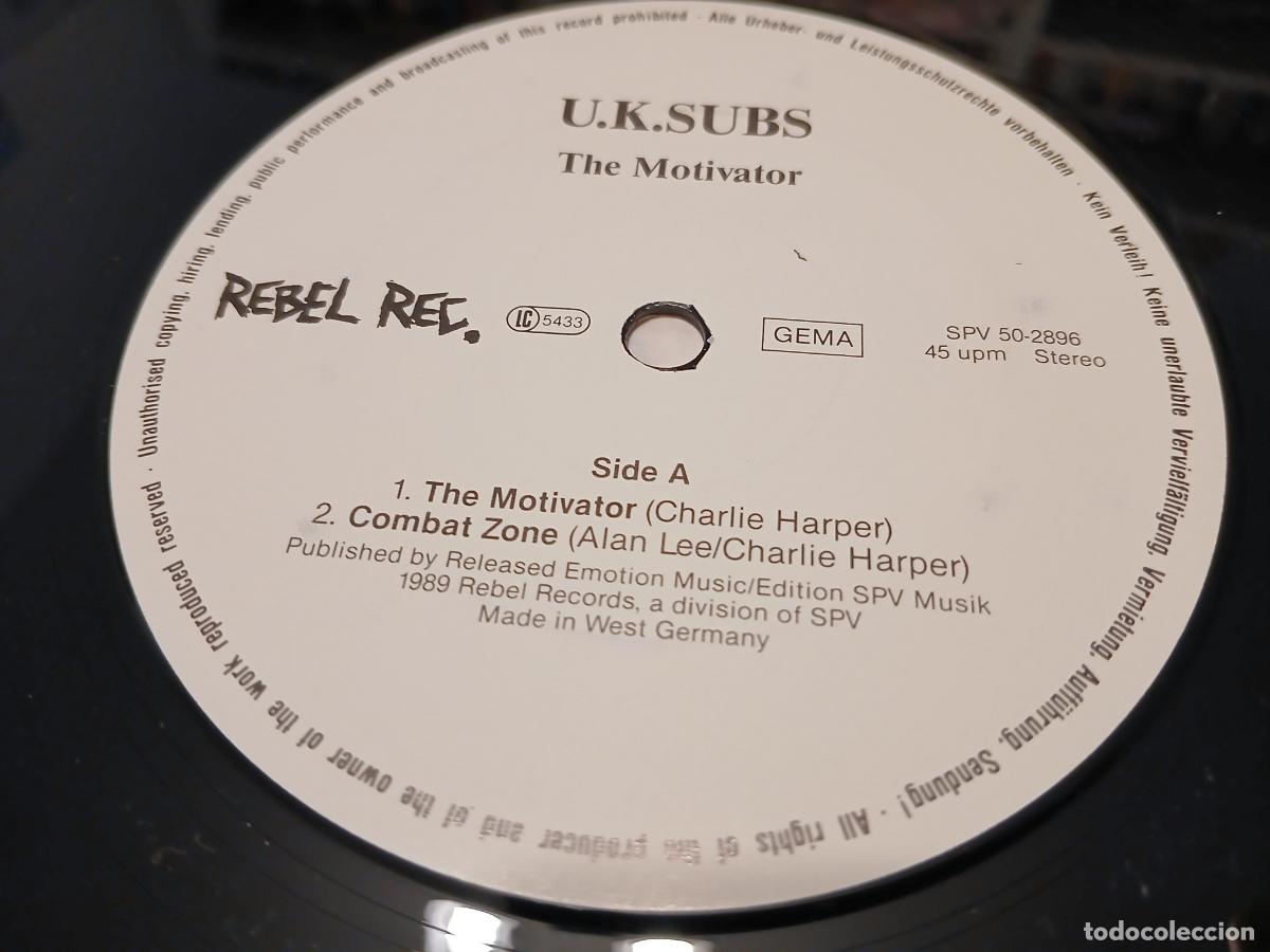 Discos de vinilo: U.K. Subs &ndash; Motivator- (1989) maxi-single - Foto 2