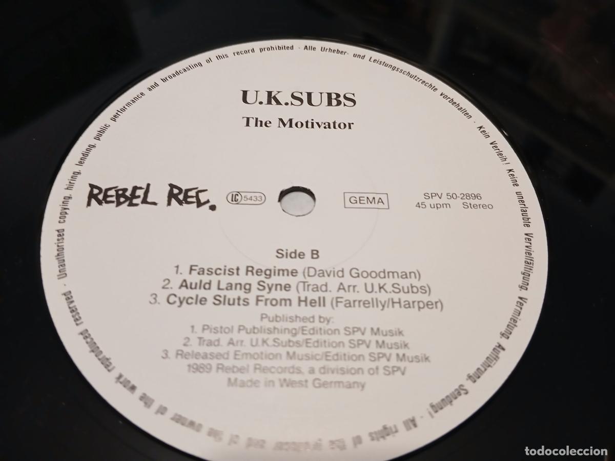 Discos de vinilo: U.K. Subs &ndash; Motivator- (1989) maxi-single - Foto 3