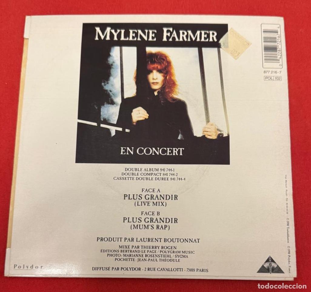 Discos de vinilo: Mylene Farmer 45t Plus grandir EX EX - Foto 3
