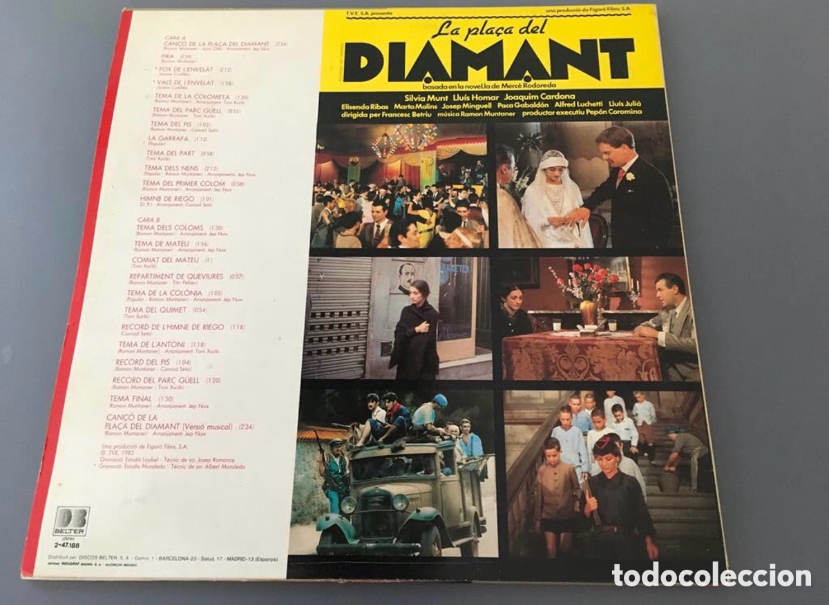 Discos de vinilo: Vinilo LP Ramon Muntaner La pla&ccedil;a del diamant - Foto 2