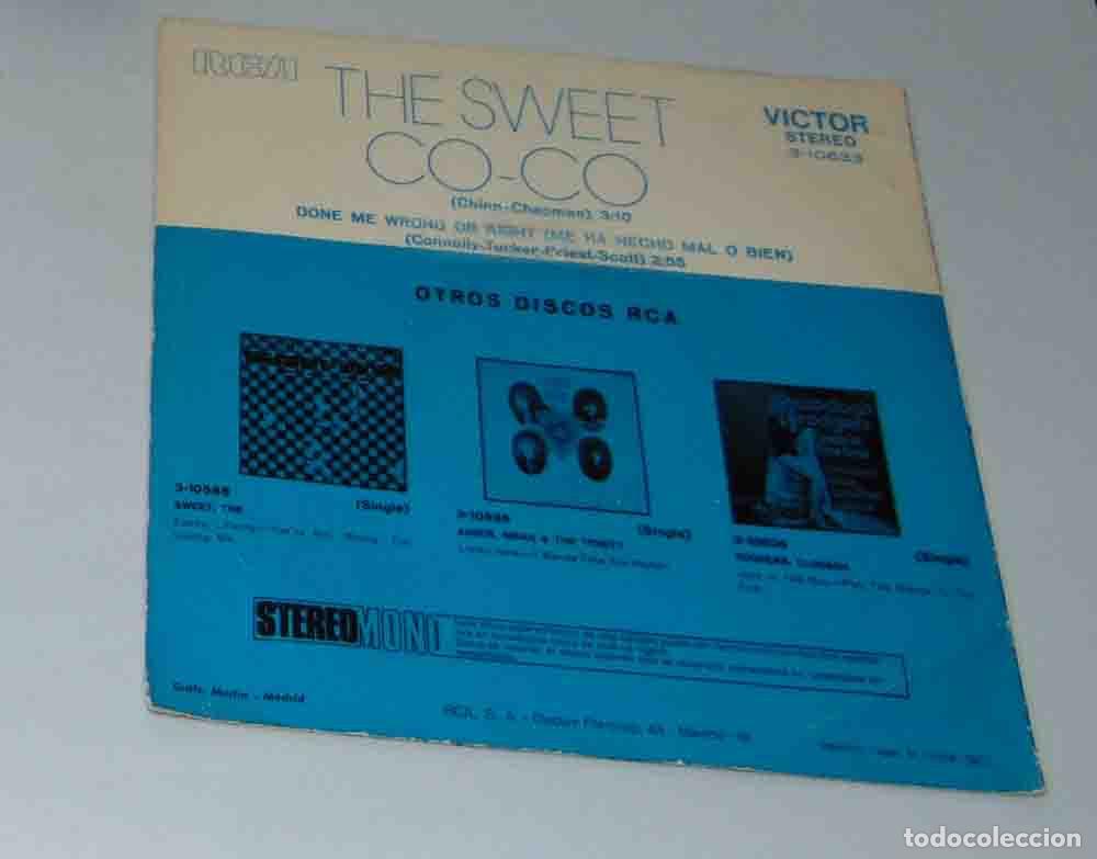 Discos de vinilo: THE SWEET &ndash; Co-Co - SINGLE 1971 - Foto 7