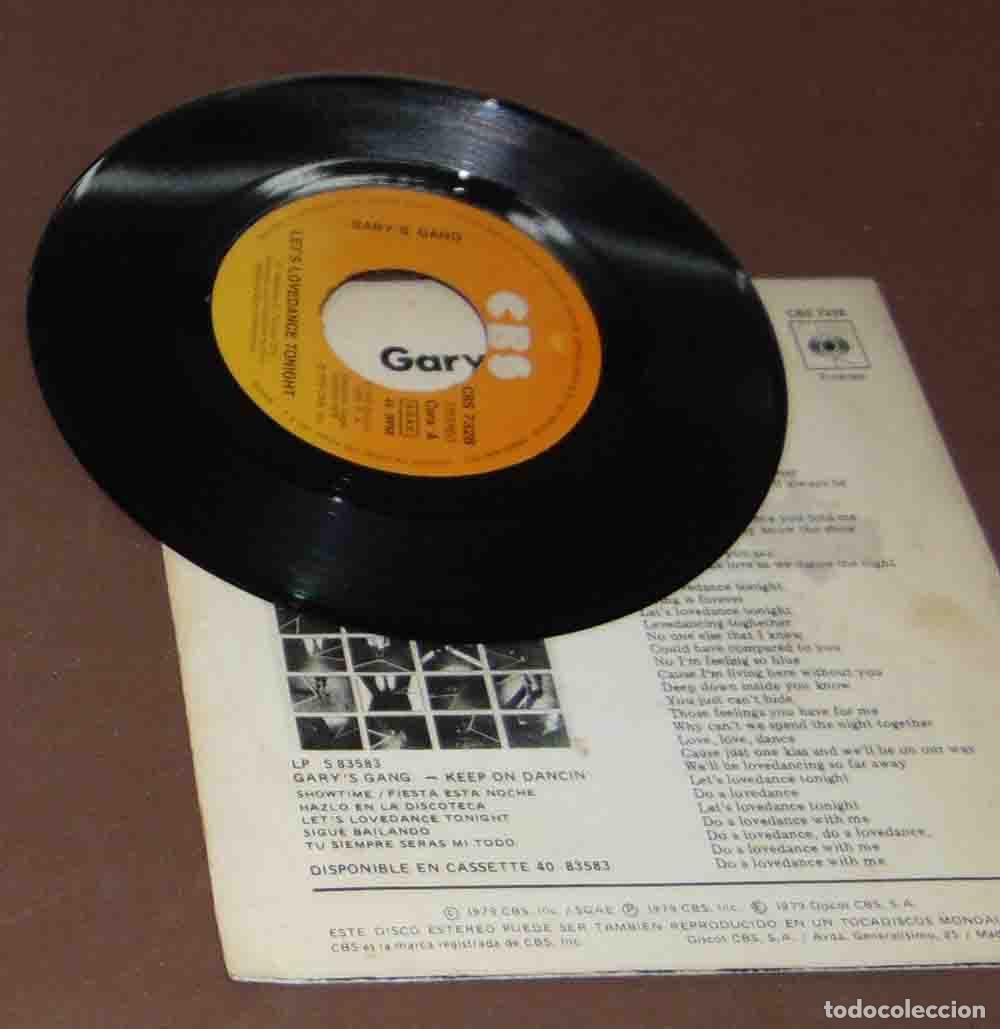 Discos de vinilo: GARYS GANG - LETS LOVEDANCE TONIGHT - SINGLE 1979 - Foto 5