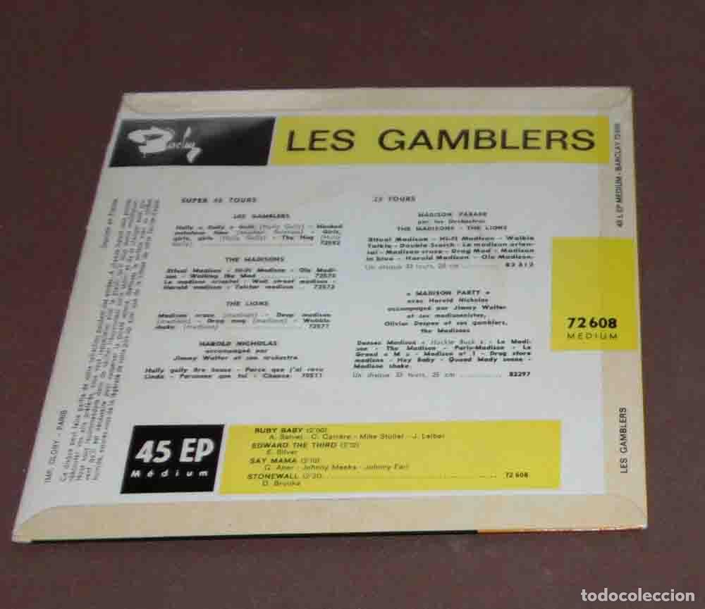 Discos de vinilo: LES GAMBLERS - RUBY BABY + 3 - EP EDICION FRANCESA 1963 - Foto 2