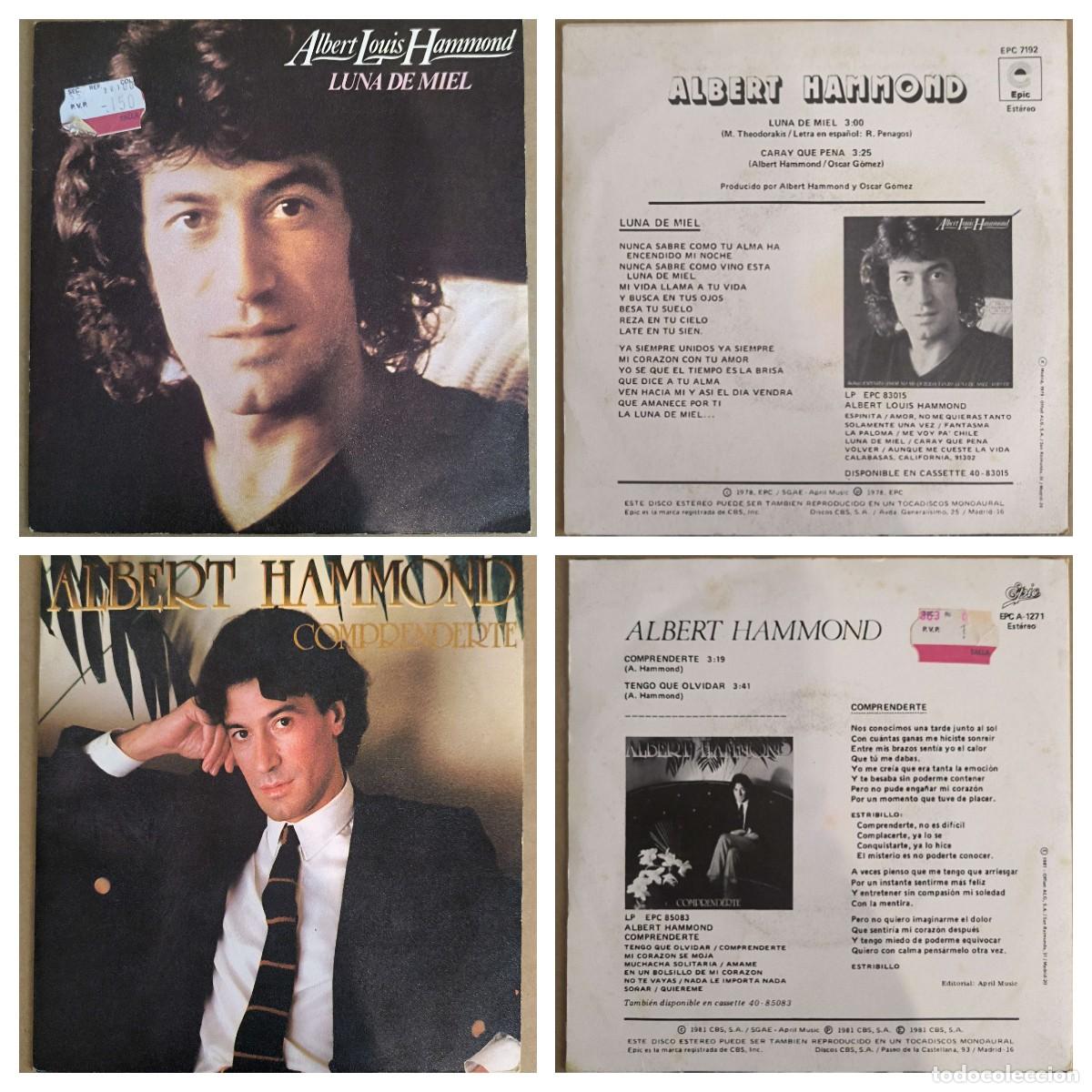 Discos de vinilo: ALBERT HAMMOND - Lote 2 Singles - Foto 1