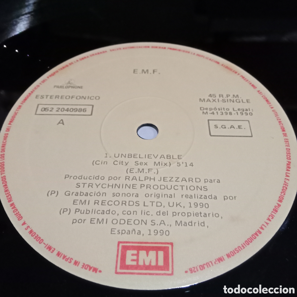 Discos de vinilo: EMF - UNBELIEVABLE - MAXI-SINGLE 12&rdquo; - Foto 3