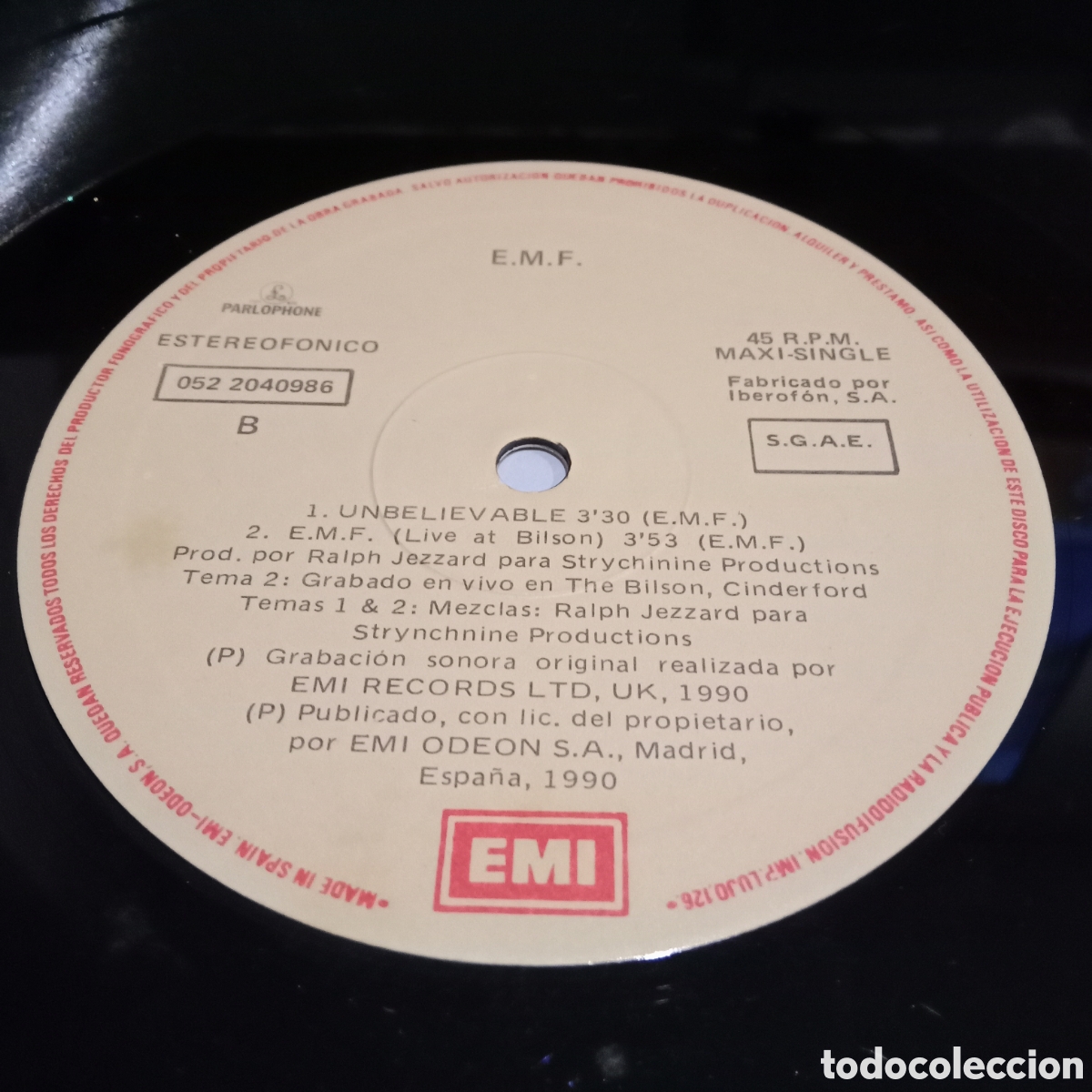 Discos de vinilo: EMF - UNBELIEVABLE - MAXI-SINGLE 12&rdquo; - Foto 4