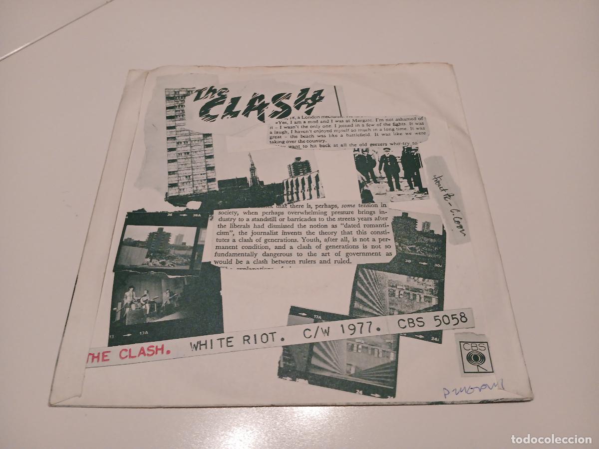 Discos de vinilo: The Clash &lrm;&ndash; White Riot- (1977) single 7&rdquo; - Foto 5