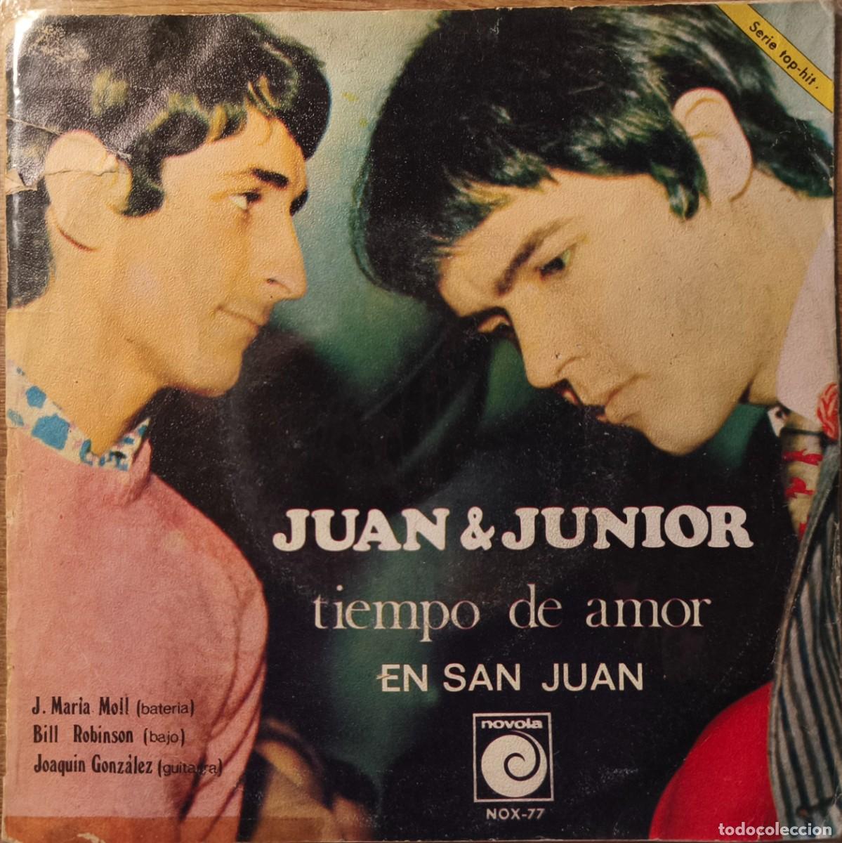 Discos de vinilo: SINGLE JUAN & JUNIOR. TIEMPO DE AMAR - Foto 1