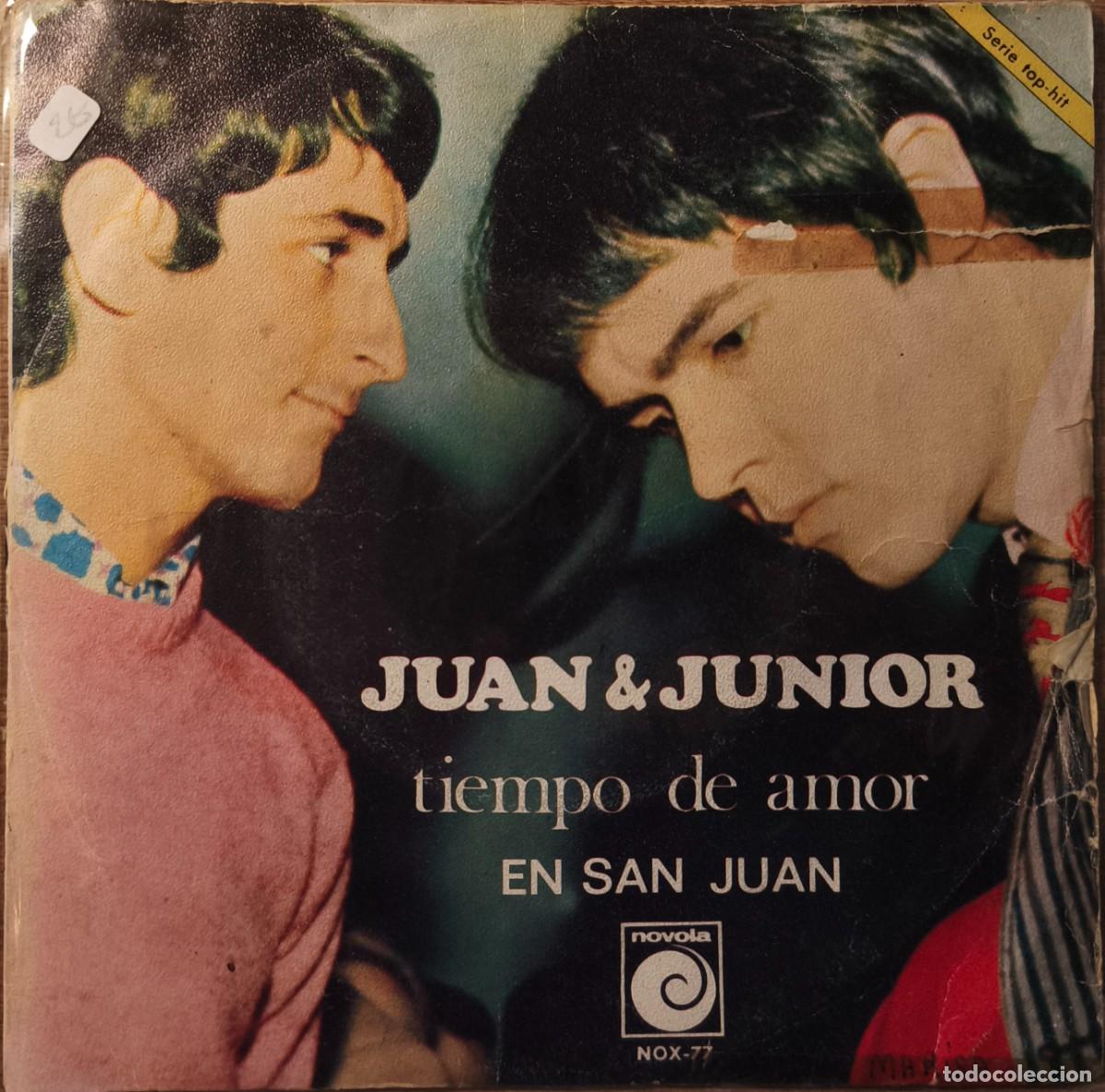 Discos de vinilo: SINGLE JUAN & JUNIOR. TIEMPO DE AMAR - Foto 2