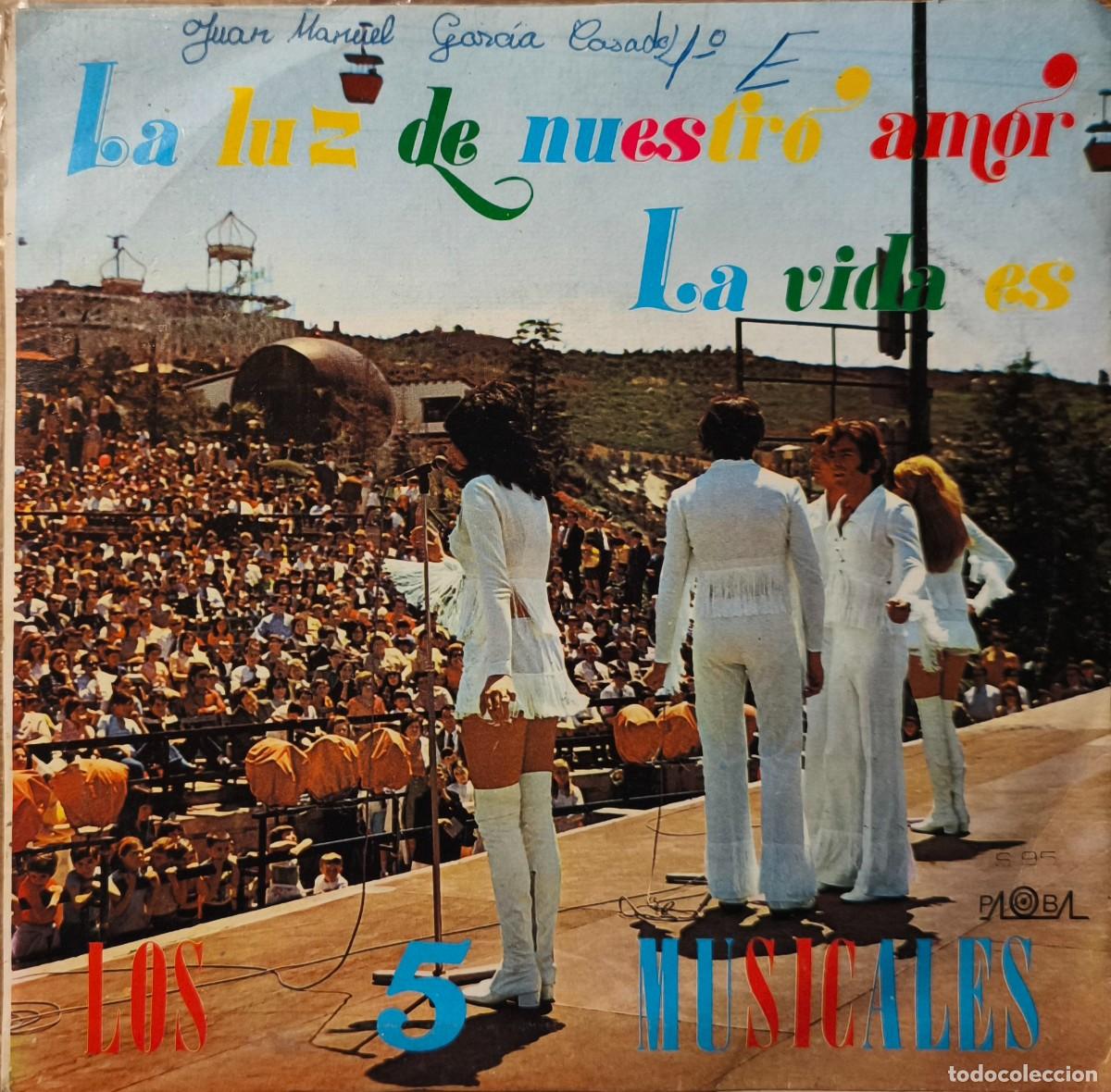Discos de vinilo: SINGLE LOS 5 MUSICALES. LA LUZ DE NUESTRO AMOR - Foto 2