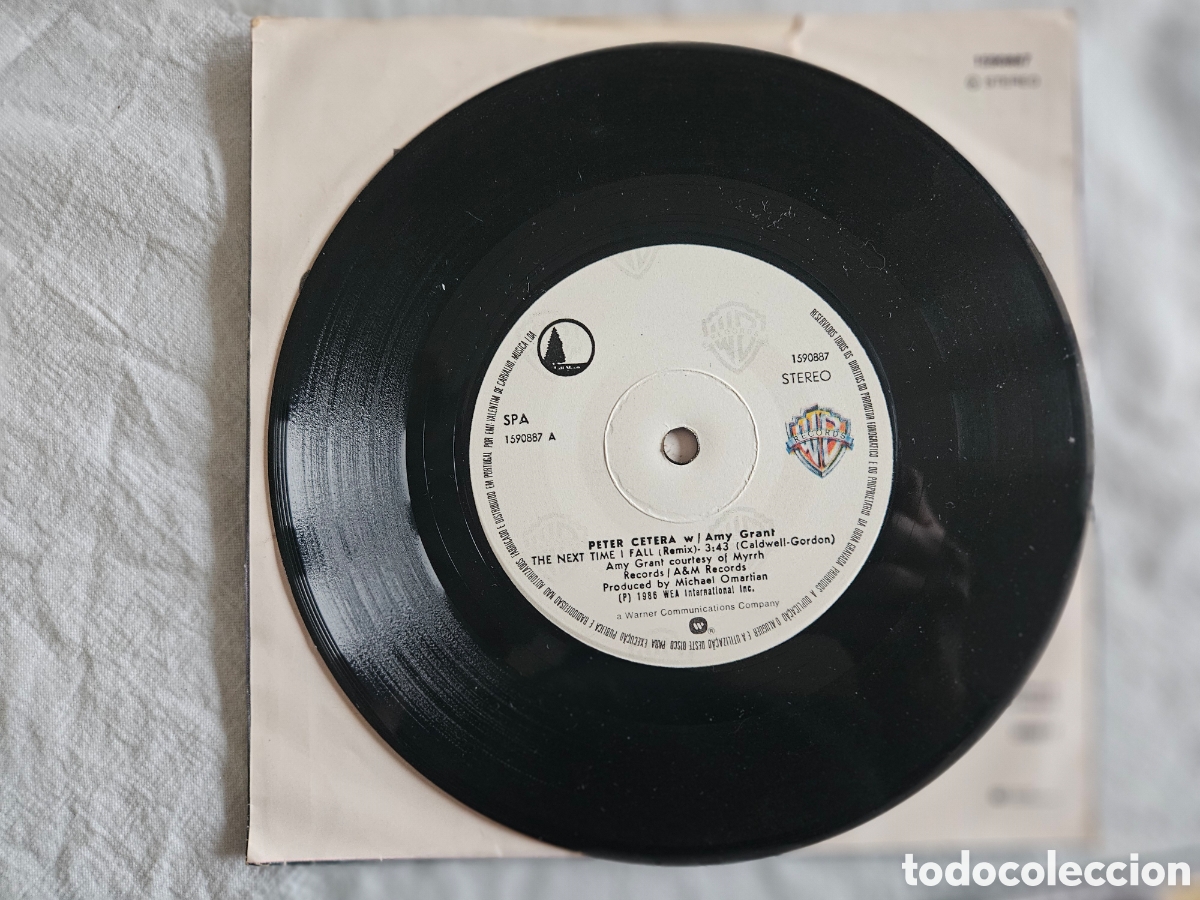 Discos de vinilo: 21PETER CETERA Y AMY GRANT - THE NEXT TIME I FALL - Foto 2