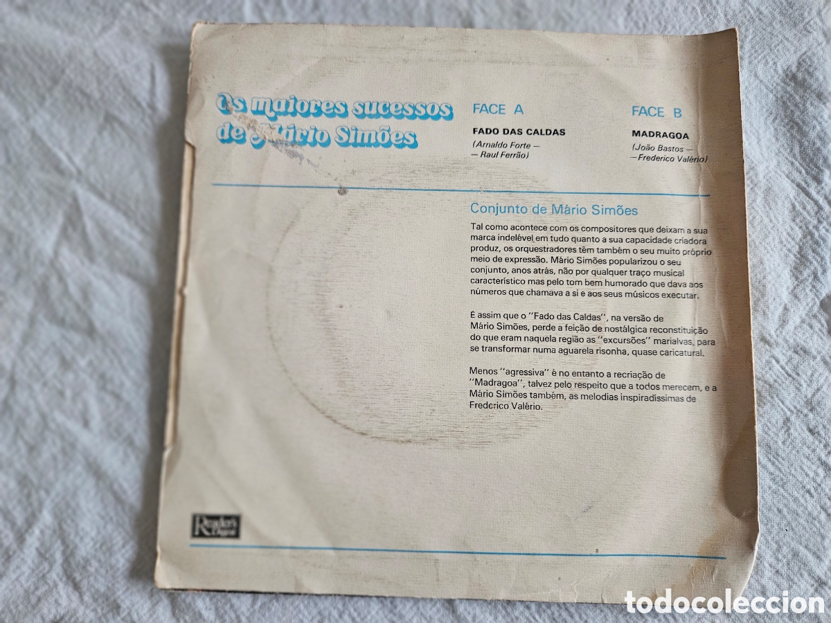 Discos de vinilo: Single Os maiores sucesos de M&aacute;rio Sim&otilde;es - Foto 3