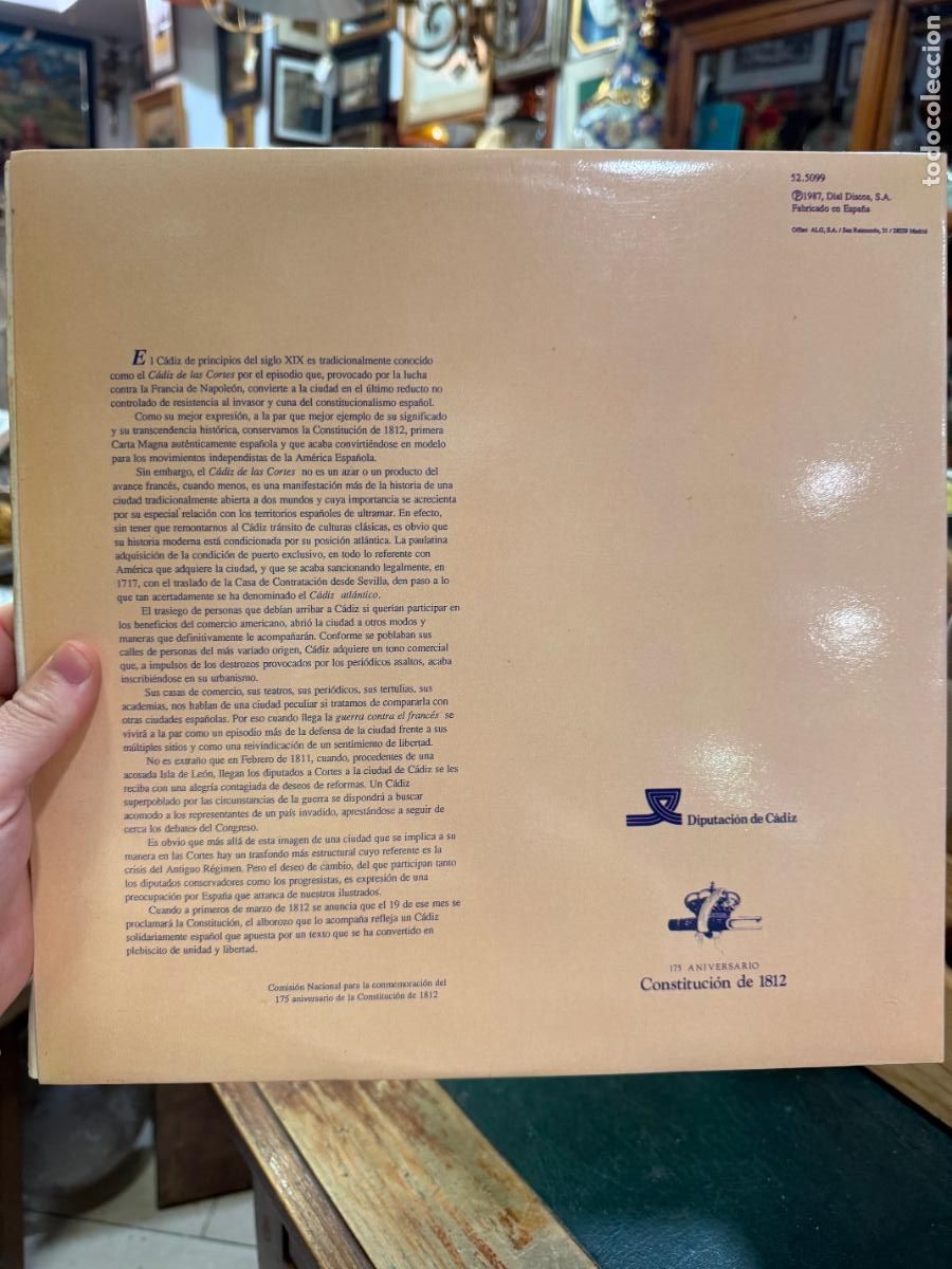 Discos de vinilo: LP LA MUSICA EN EL CADIZ DE LAS CORTES - Foto 2