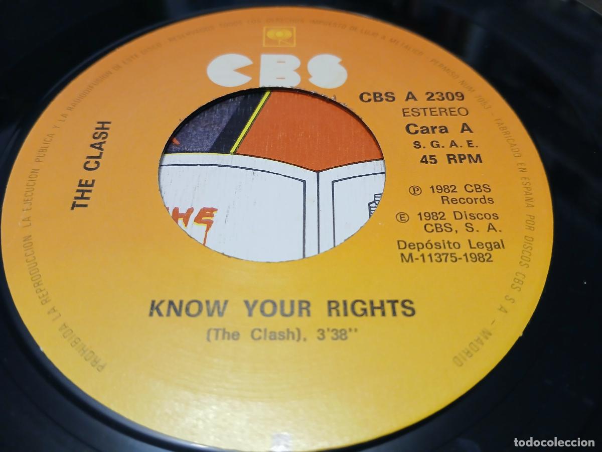 Discos de vinilo: The Clash &ndash; Know Your Rights- (1982) single 7&rdquo; - Foto 2