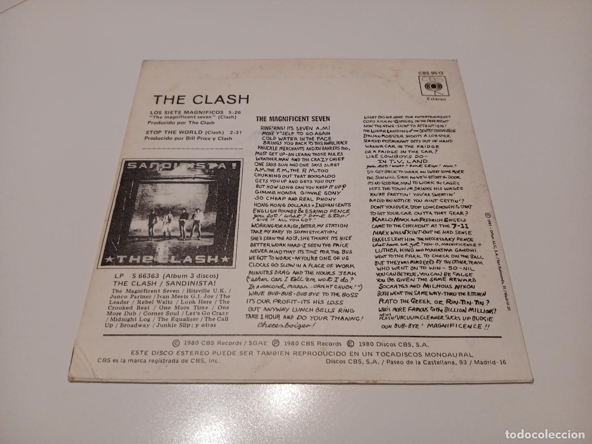Discos de vinilo: The Clash &ndash; Los 7 Magnificos- (1981) single 7&rdquo; - Foto 5