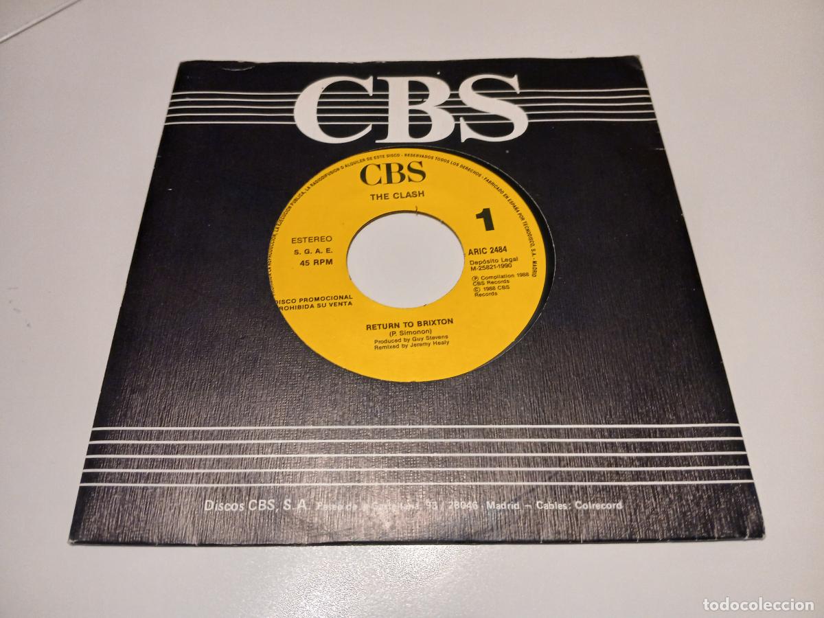 Discos de vinilo: The Clash &ndash; Return To Brixton- (1990) single 7&rdquo; - Foto 1