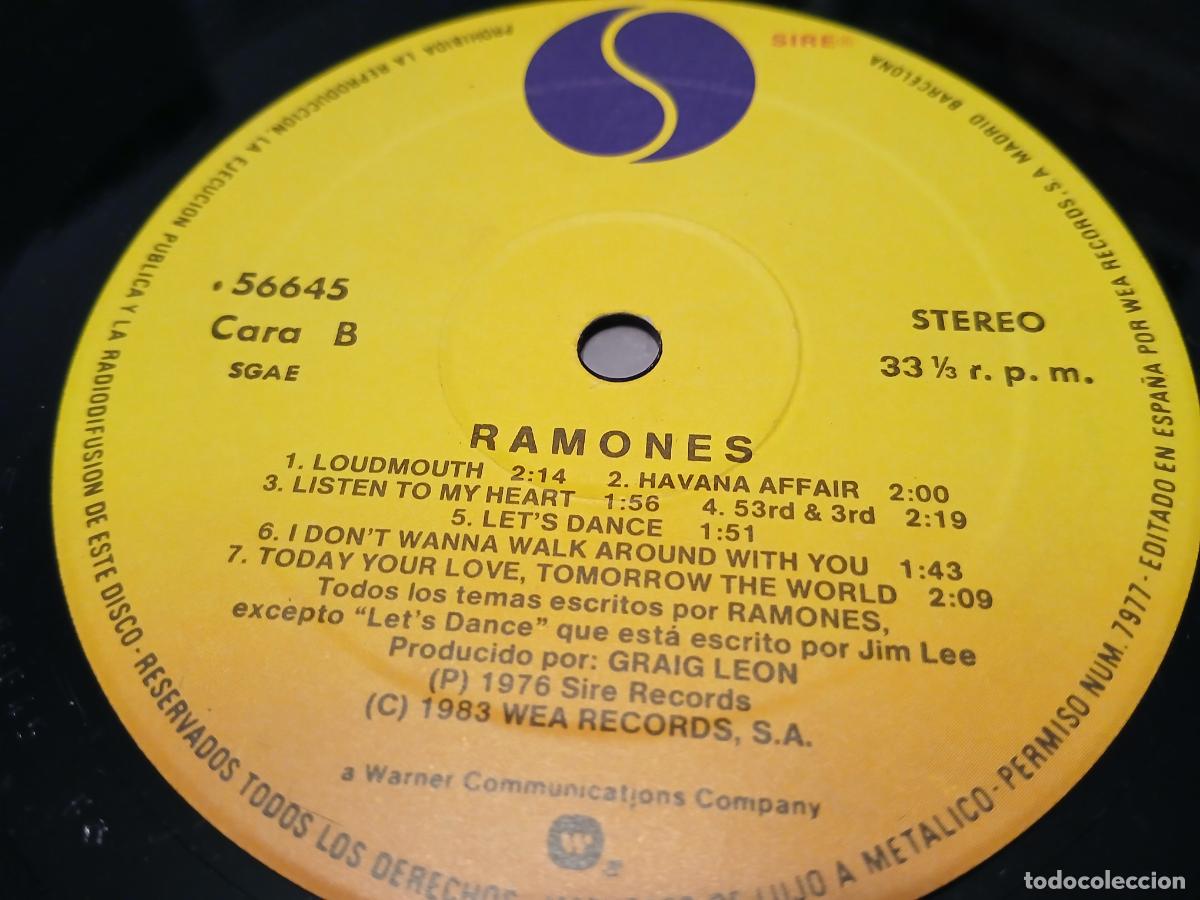 Discos de vinilo: Ramones &lrm;&ndash; Ramones- (1983) LP disco vinilo - Foto 2
