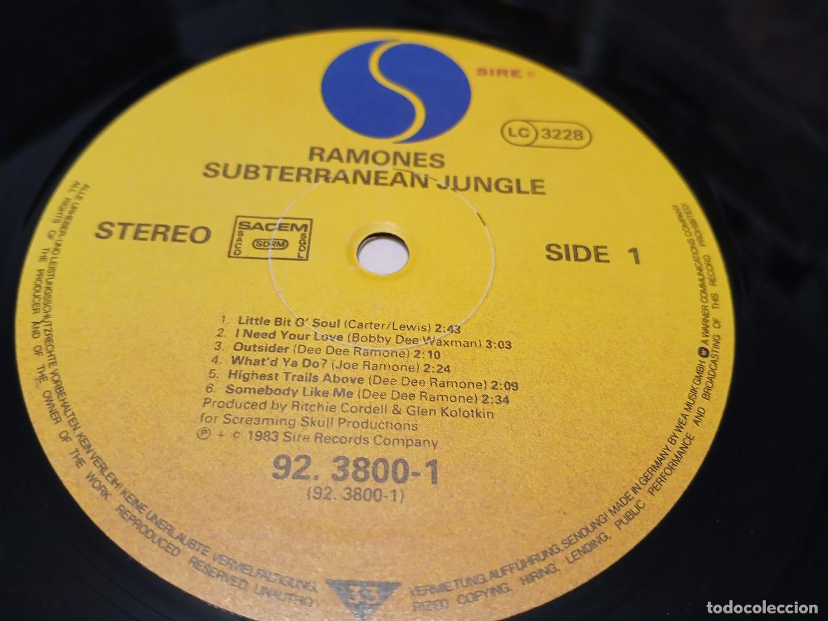 Discos de vinilo: Ramones &lrm;&ndash; Subterranean Jungle- (1983) LP disco vinilo - Foto 3