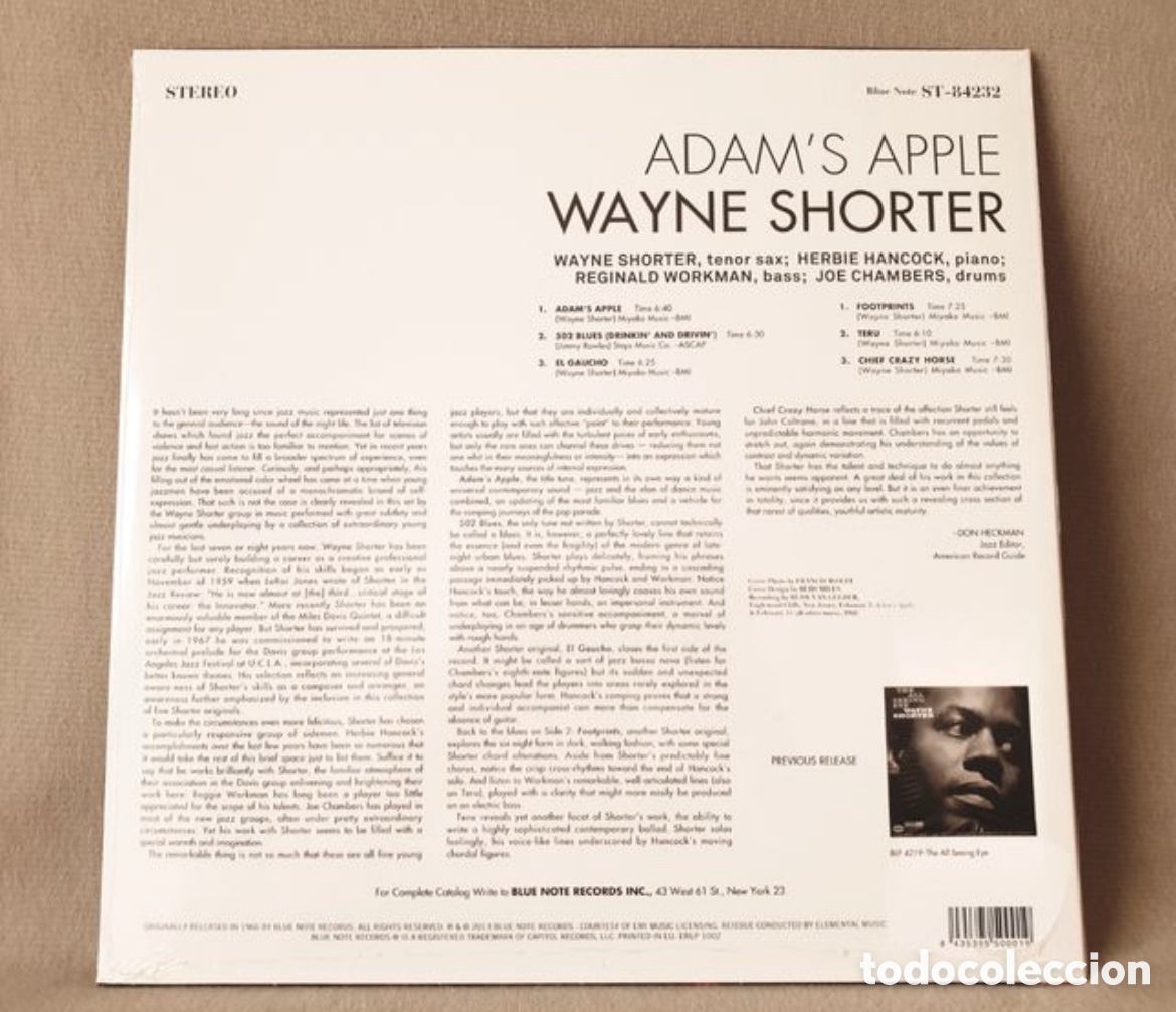Discos de vinilo: Vinilo Blue Note - Wayne Shorter - Adams Apple - Foto 3