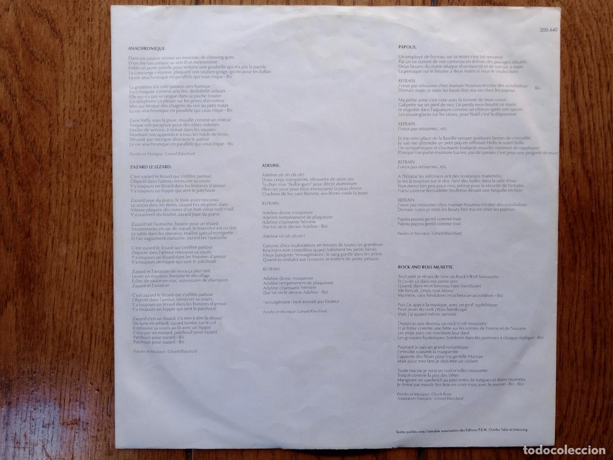 Discos de vinilo: Gerard Blanchard - matinee et soiree - Foto 3