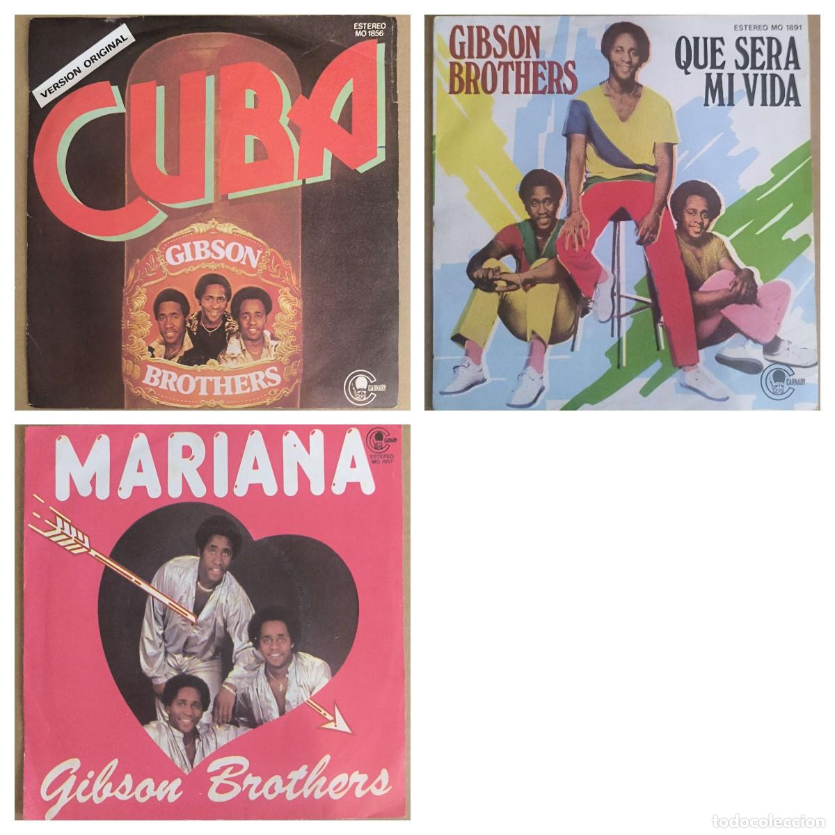 Discos de vinilo: GIBSON BROTHERS - Lote 3 Singles - Foto 1