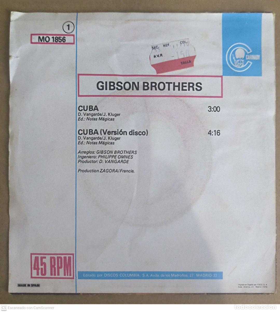 Discos de vinilo: GIBSON BROTHERS - Lote 3 Singles - Foto 3
