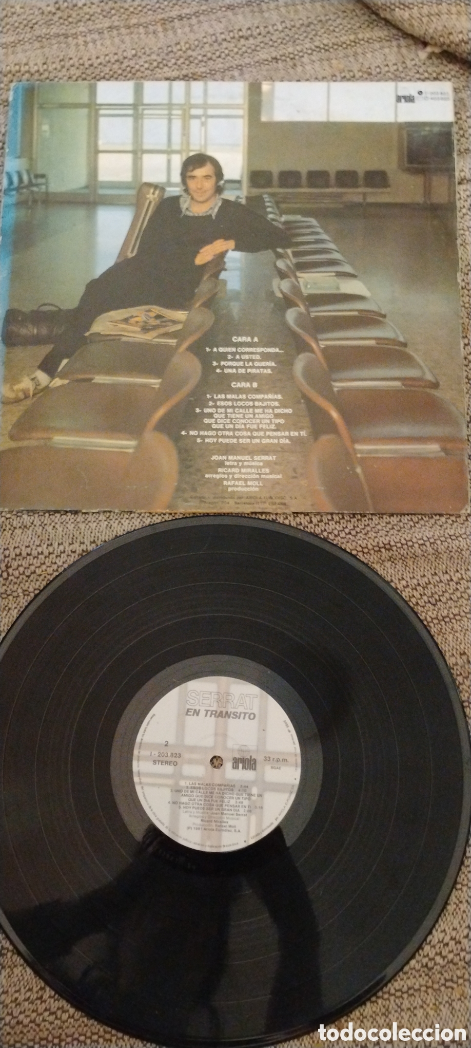 Discos de vinilo: SERRAT-EN TRANSITO-LP-ARIOLA/SPAIN-IB - Foto 3