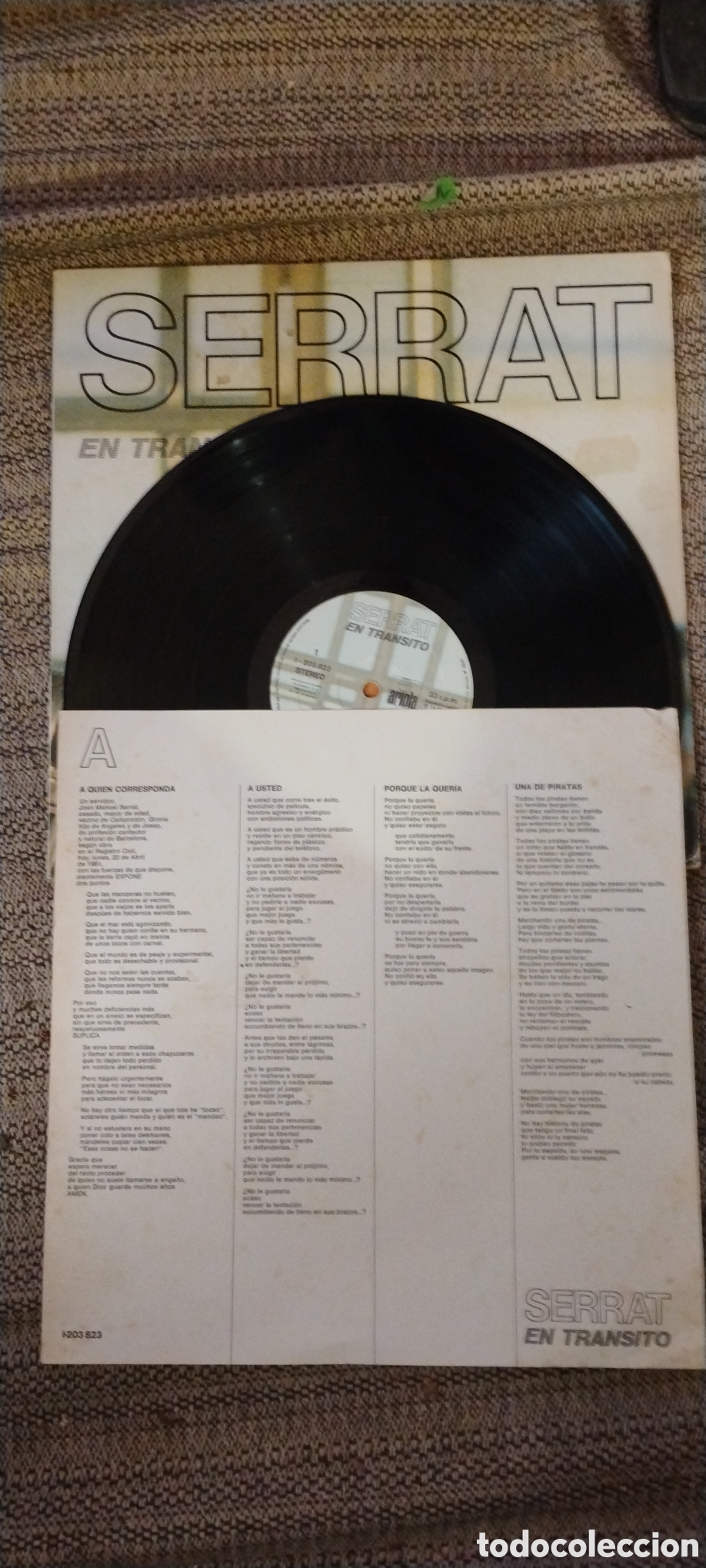 Discos de vinilo: SERRAT-EN TRANSITO-LP-ARIOLA/SPAIN-IB - Foto 5