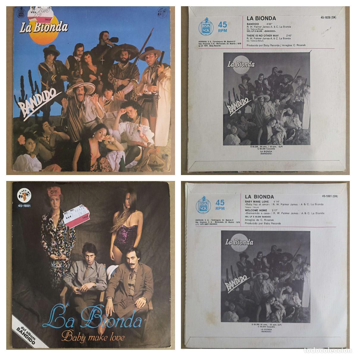 Discos de vinilo: LA BIONDA - Lote 2 Singles - Foto 1