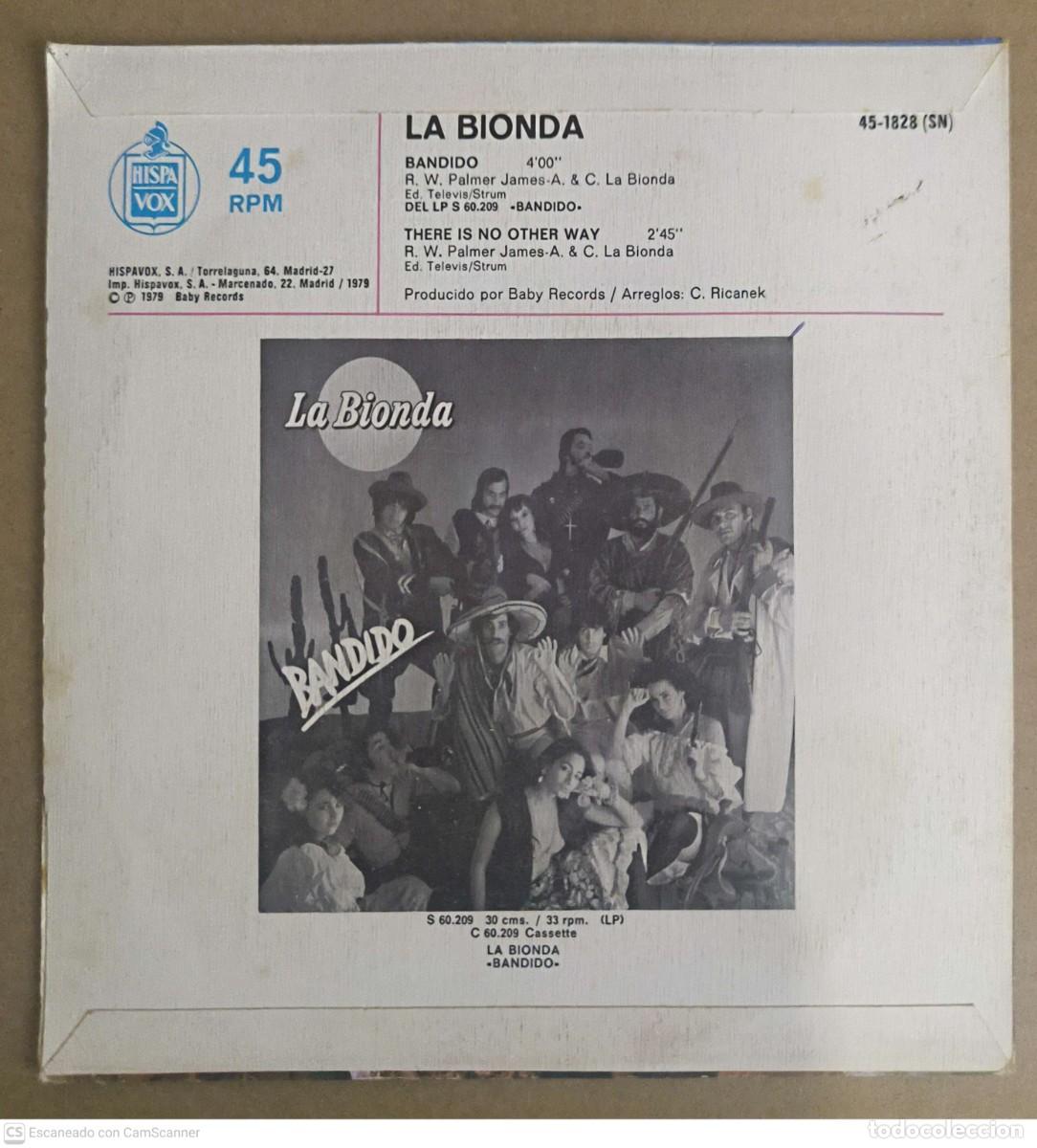 Discos de vinilo: LA BIONDA - Lote 2 Singles - Foto 3