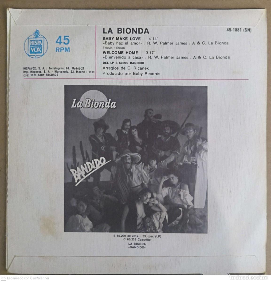 Discos de vinilo: LA BIONDA - Lote 2 Singles - Foto 6