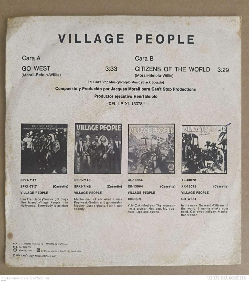 Discos de vinilo: VILLAGE PEOPLE - Lote 2 Singles - Foto 6