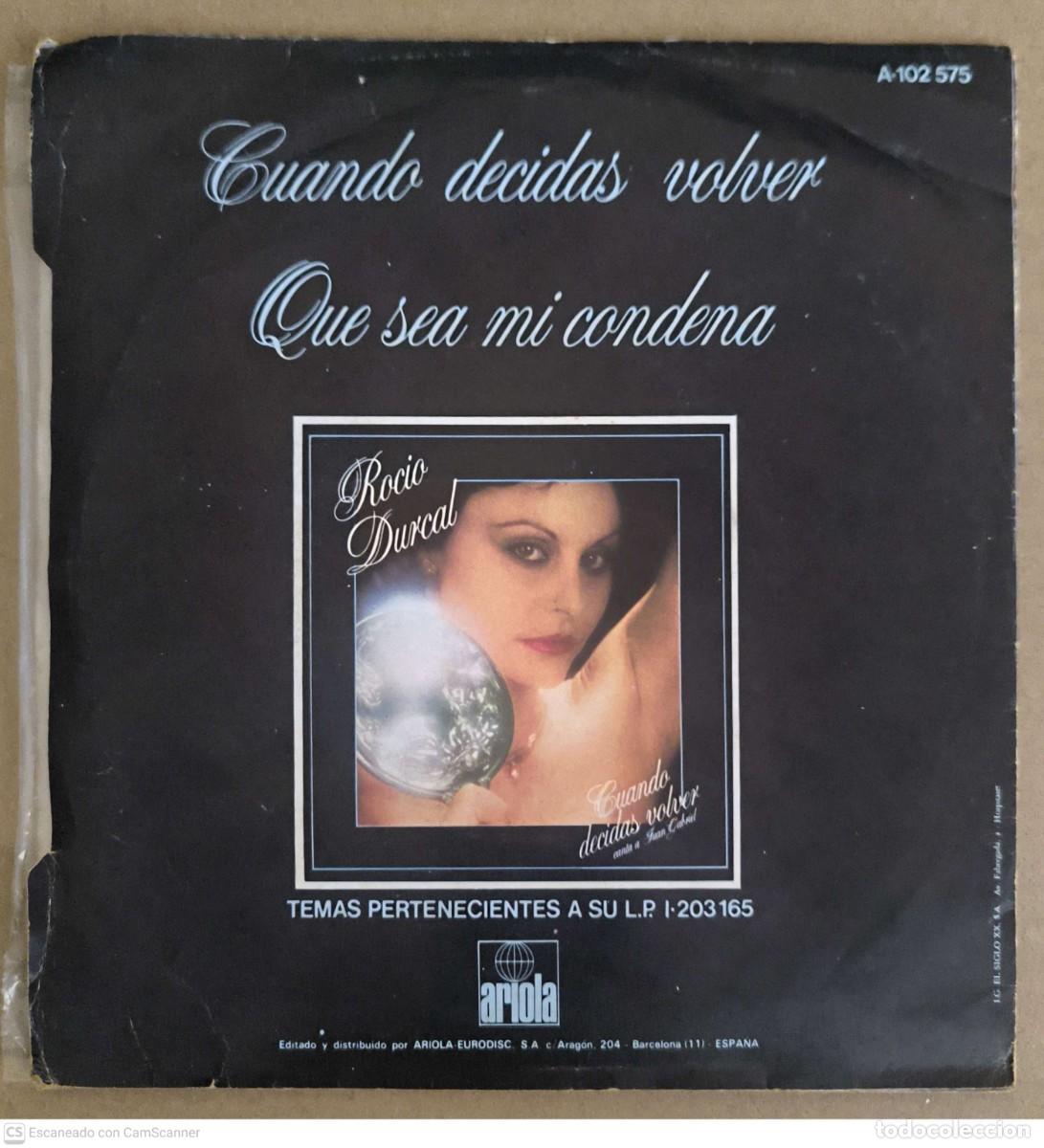 Discos de vinilo: ROCIO DURCAL - Lote 2 Singles - Foto 6