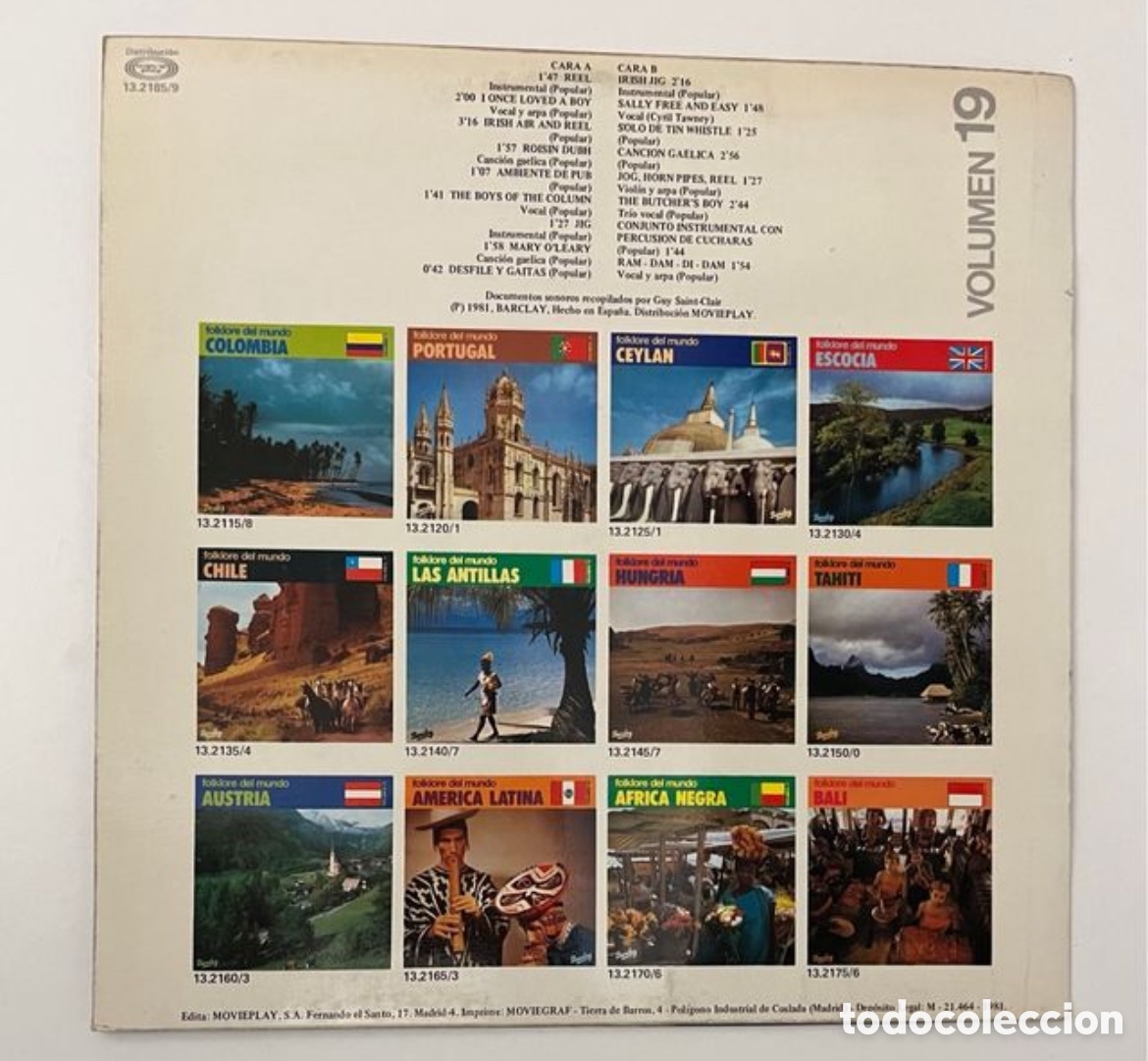 Discos de vinilo: Vinilo LP Irlanda Folklore del mundo - Foto 2