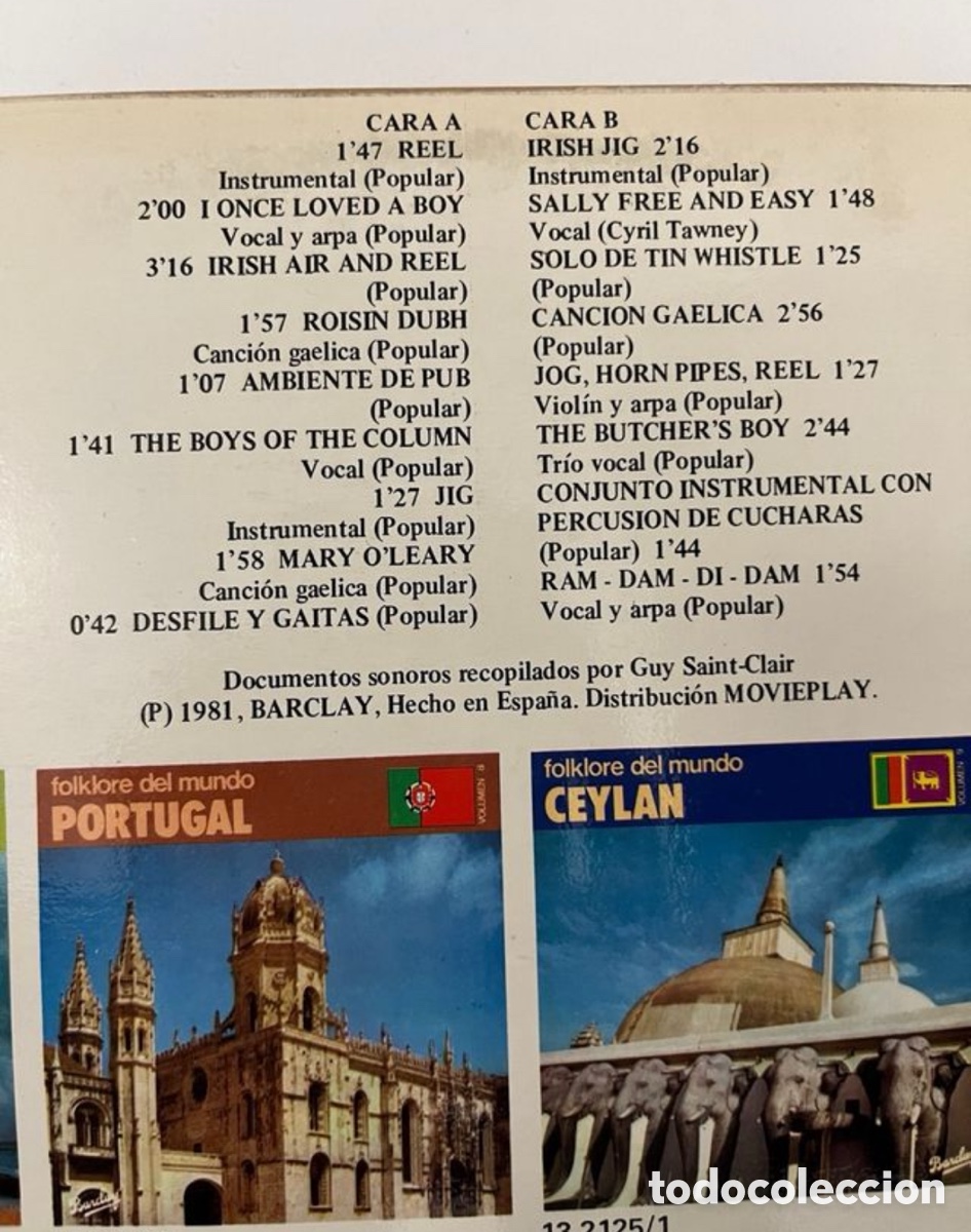 Discos de vinilo: Vinilo LP Irlanda Folklore del mundo - Foto 3