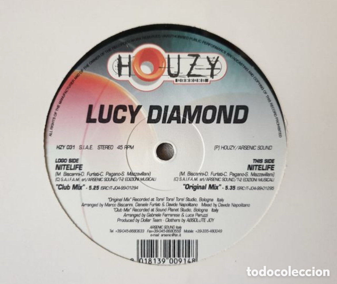 Discos de vinilo: Vinilo Lucy Diamond - Nitelife - Techno Trance / Remember / Makina - Foto 1