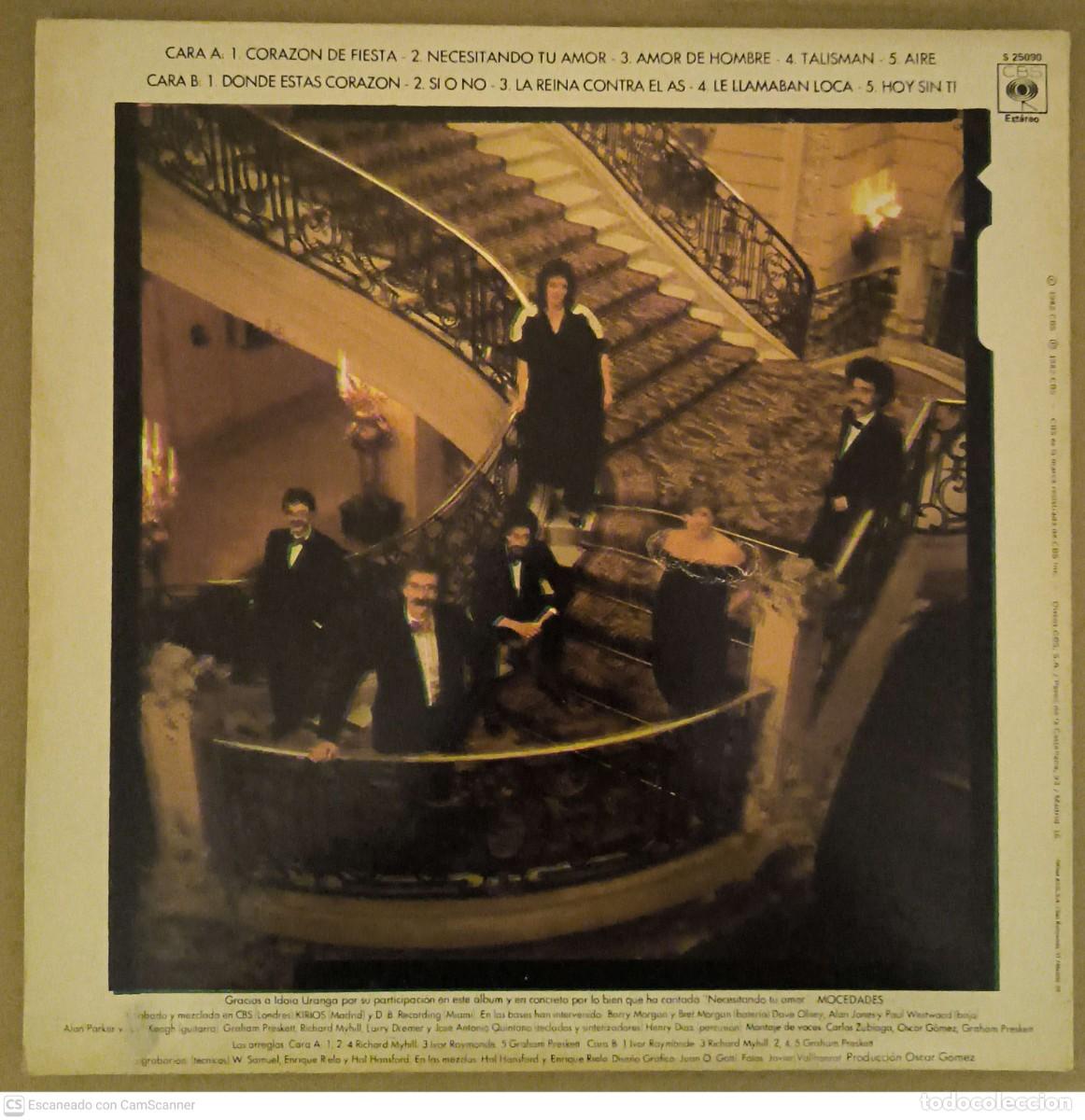 Discos de vinilo: MOCEDADES (AMOR DE HOMBRE) LP 1982 - Foto 2