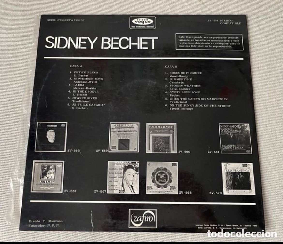 Discos de vinilo: Vinilo LP Jazz - Sidney Bechet - &Eacute;xitos - Foto 2
